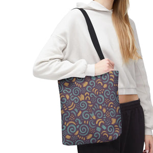 Vibrant Swirl Tote Bag - Eco Style Fabric Canvas - Dipaliz - Bags