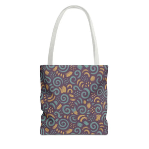 Vibrant Swirl Tote Bag - Eco Style Fabric Canvas - Dipaliz - Bags