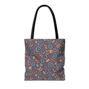 Vibrant Swirl Tote Bag - Eco Style Fabric Canvas - Dipaliz - Bags