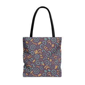 Vibrant Swirl Tote Bag - Eco Style Fabric Canvas - Dipaliz - Bags