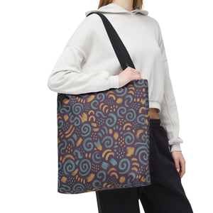 Vibrant Swirl Tote Bag - Eco Style Fabric Canvas - Dipaliz - Bags