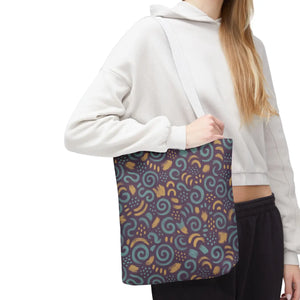 Vibrant Swirl Tote Bag - Eco Style Fabric Canvas - Dipaliz - Bags