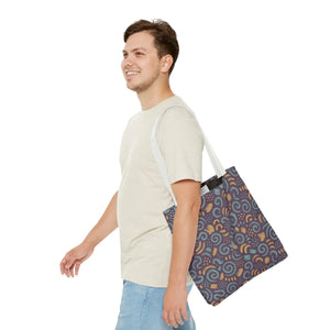 Vibrant Swirl Tote Bag - Eco Style Fabric Canvas - Dipaliz - Bags