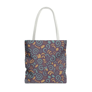 Vibrant Swirl Tote Bag - Eco Style Fabric Canvas - Dipaliz - Bags