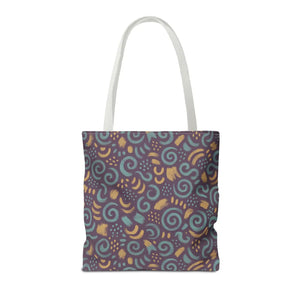 Vibrant Swirl Tote Bag - Eco Style Fabric Canvas - Dipaliz - Bags
