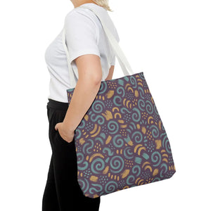 Vibrant Swirl Tote Bag - Eco Style Fabric Canvas - Dipaliz - Bags