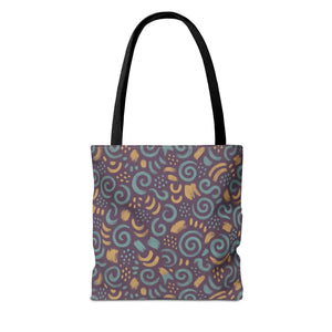 Vibrant Swirl Tote Bag - Eco Style Fabric Canvas - Dipaliz - Bags