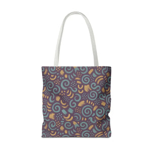 Vibrant Swirl Tote Bag - Eco Style Fabric Canvas - Dipaliz - Bags