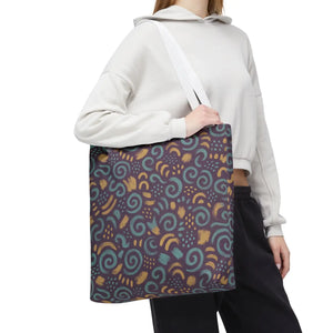 Vibrant Swirl Tote Bag - Eco Style Fabric Canvas - Dipaliz - Bags