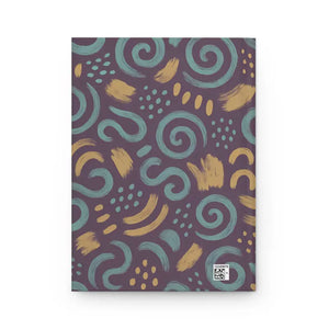 Whimsical Swirls Hardcover Journal Matte Laminated Cover - Dipaliz - Journals