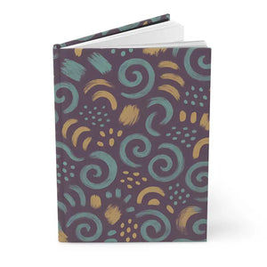 Whimsical Swirls Hardcover Journal Matte Laminated Cover - Dipaliz - Journals