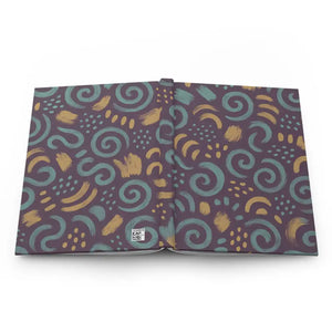 Whimsical Swirls Hardcover Journal Matte Laminated Cover - Dipaliz - Journals