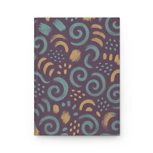 Whimsical Swirls Hardcover Journal Matte Laminated Cover - Dipaliz - Journals