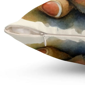 Teddy Bear Spun Heart Polyester Square Pillow - Cozy Home Decor - Dipaliz - Throw Pillows