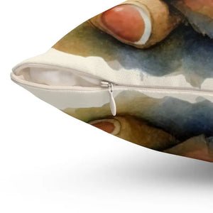 Teddy Bear Spun Heart Polyester Square Pillow - Cozy Home Decor - Dipaliz - Throw Pillows