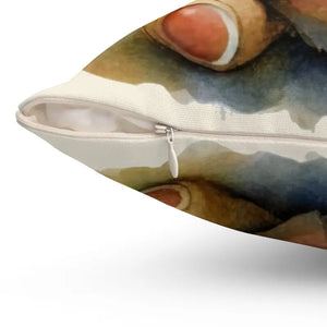 Teddy Bear Spun Heart Polyester Square Pillow - Cozy Home Decor - Dipaliz - Throw Pillows