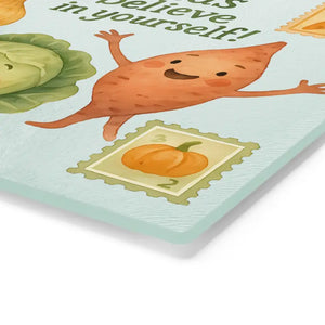 Vegetable Cutting Board Tempered Glass Surface Brighten Meal Prep - Boards