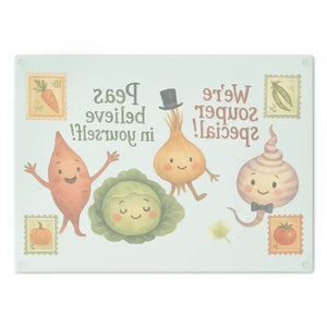 Vegetable Cutting Board Tempered Glass Surface Brighten Meal Prep - Boards