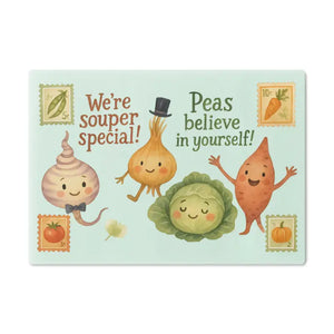 Vegetable Cutting Board Tempered Glass Surface Brighten Meal Prep - Small - Boards