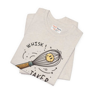 Quirky Unisex Jersey Tee - Whisk Design Cotton - Dipaliz - T-shirts