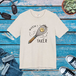 Quirky Unisex Jersey Tee - Whisk Design Cotton - Dipaliz - T-shirts