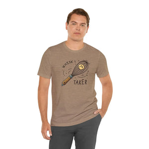 Quirky Unisex Jersey Tee - Whisk Design Cotton - Dipaliz - T-shirts