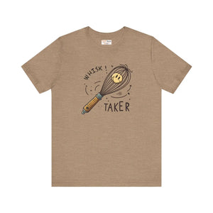 Quirky Unisex Jersey Tee - Whisk Design Cotton - Dipaliz - T-shirts