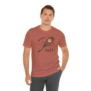 Quirky Unisex Jersey Tee - Whisk Design Cotton - Dipaliz - T-shirts