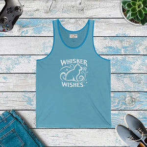 Unisex Jersey Tank Summer Style for Cat Lovers - Dipaliz - Xs / Aqua Triblend - Tops