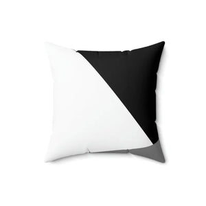 White Abstract Polyester Square Pillow - Modern Bold Decor - Dipaliz - 16’’ × - Throw Pillows