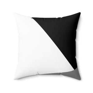 White Abstract Polyester Square Pillow - Modern Bold Decor - Dipaliz - 20’’ × - Throw Pillows