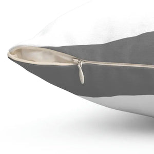 White Abstract Polyester Square Pillow - Modern Bold Decor - Dipaliz - Throw Pillows