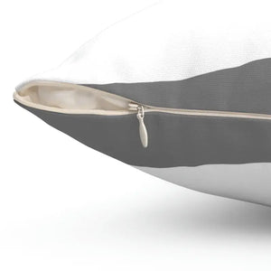 White Abstract Polyester Square Pillow - Modern Bold Decor - Dipaliz - Throw Pillows