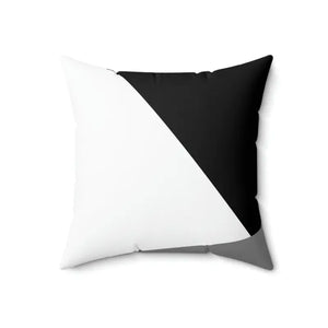 White Abstract Polyester Square Pillow - Modern Bold Decor - Dipaliz - Throw Pillows