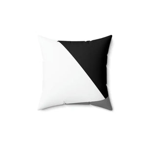 White Abstract Polyester Square Pillow - Modern Bold Decor - Dipaliz - Throw Pillows
