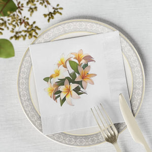 White Coined Napkins – 3 Ply Party Tableware - Dipaliz - Paper