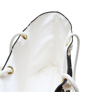 Floral Black Weekender Bag - White Elements - Dipaliz - Luggage & Bags