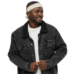 White Floral All-over Print Bandana - Breathable Cotton - Dipaliz - Bandanas & Headties