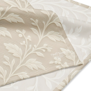 White Floral All-over Print Bandana - Breathable Cotton - Dipaliz - Bandanas & Headties