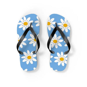 White Flowers Flip Flops - Beach Paradise Summer Style - Dipaliz - Slippers