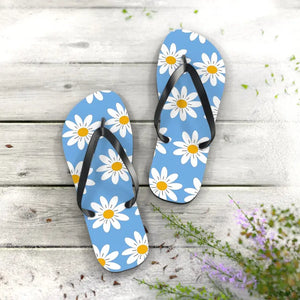 White Flowers Flip Flops - Beach Paradise Summer Style - Dipaliz - Slippers