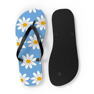 White Flowers Flip Flops - Beach Paradise Summer Style - Dipaliz - Slippers