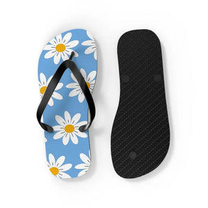 White Flowers Flip Flops - Beach Paradise Summer Style - Dipaliz - Slippers
