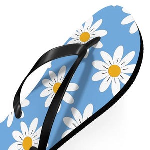 White Flowers Flip Flops - Beach Paradise Summer Style - Dipaliz - Slippers