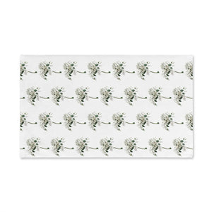 White Flowers Hand Towel – Polyester-cotton - Dipaliz - Towels