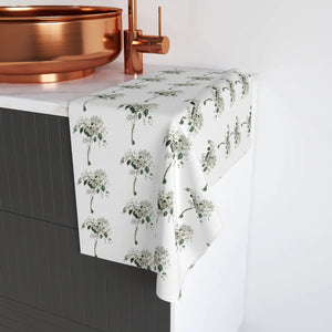 White Flowers Hand Towel – Polyester-cotton - Dipaliz - Towels