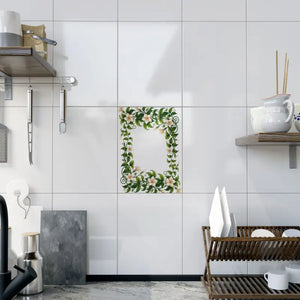 Serene White Flower Ceramic Photo Tiles Nature Design - Dipaliz - Wall