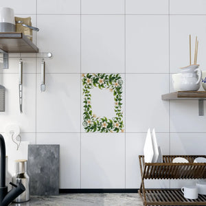 Serene White Flower Ceramic Photo Tiles - Dipaliz - Wall