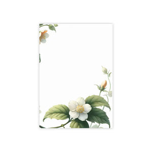 Floral Sticky Notes White Uncoated Post-it Adhesive - Dipaliz - 4’’ x 6’’