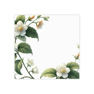 Floral Sticky Notes White Uncoated Post-it Adhesive - Dipaliz - 3’’ x